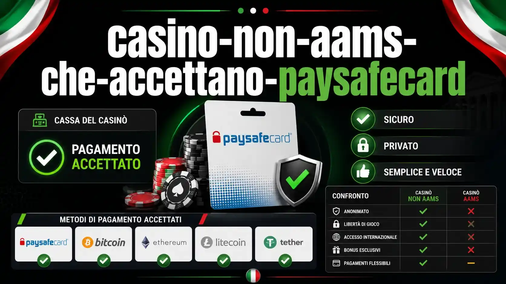 Casino non aams che accettano paysafecard