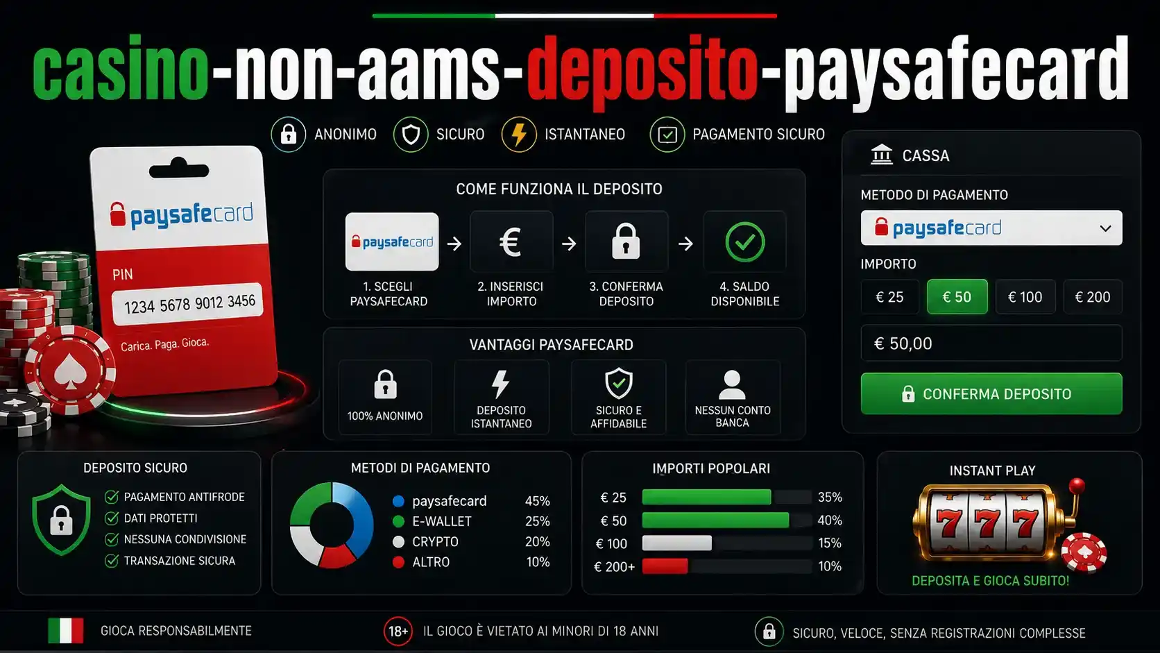 Casino non aams deposito paysafecard